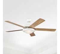 Westinghouse Ceiling Fans 78017 Comet One-Light 132 cm Five-Blade Indoor Ceiling Fan, White Finish with Frosted Glass