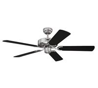 78321 Portland Ambiance 90 cm Chrome Indoor Ceiling Fan, Light Kit with Mushroom Glass