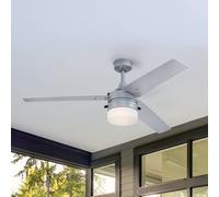 Westinghouse Fan and Light 7316540, silver/black, IP44
