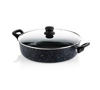 Westinghouse Frying Pan with Lid Non Stick - Ø 32 cm Saute Pan - Casserole Dish for Induction Gas Electric & Ceramic Hob - Black Marble