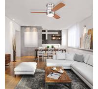Westinghouse Halley ceiling fan with light, wood, quiet