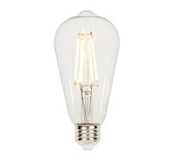 Westinghouse Lighting 4518320 7 Watt (60 Watt Equivalent) ST64 Dimmable Clear Filament LED Light Bulb, E27 Base, 6 Pack