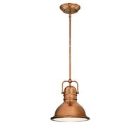 Westinghouse Lighting 6308440 Boswell One-Light Indoor Pendant, Washed Copper Finish with Prismatic Lens