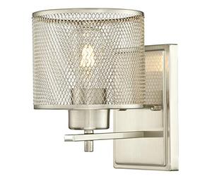 Westinghouse Lighting 63278 Morrison One-Light Indoor Wall Fixture, Brushed Nickel Finish with Mesh Shade