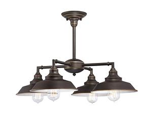 Westinghouse Lighting 63433 Iron Hill Four-Light Indoor Chandelier/Semi-Flush Mount Ceiling Fixture, Oil Rubbed Bronze Finish with Highlights