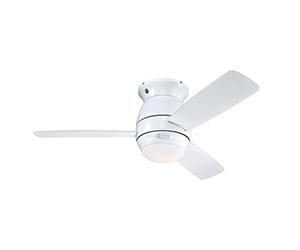 Westinghouse Lighting 72180 Halley 112 cm White Indoor Ceiling Fan, Light Kit with Opal Frosted Glass