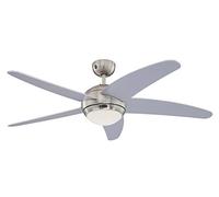 Westinghouse Lighting 72220 Bendan One-Light 132 cm Five-Blade Indoor Ceiling Fan, Satin Chrome Finish with Opal Frosted Glass