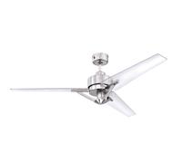 Westinghouse Lighting 72255 Julien, Modern Industrial Ceiling Fan with Remote Control, 137 cm, Brushed Nickel Finish