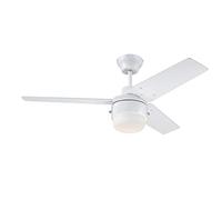 Ceiling fan light with pull chains Westinghouse Talia White Pine 105 cm 42"