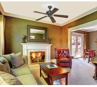 Westinghouse Nevada Ceiling Fan without Light 105 cm for Rooms up to 20 m² (Glossy Iron with Wall Switch)
