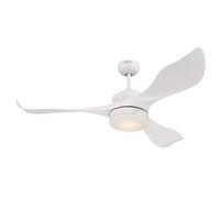 Westinghouse Lighting Pierre 132 cm White Indoor Ceiling Fan with Light and Remote Control, Dimmable LED Light Fixture, Opal Frosted Glass, DC Motor