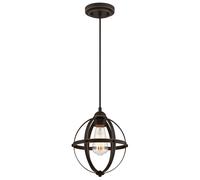 63619 Stella Mira One-Light Indoor Pendant, Oil Rubbed Bronze Finish with Highlights