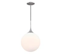 Moretti Nickel / Opal Glass LED Pendant Light
