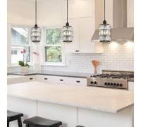 63384 Sophie One-Light Indoor Pendant, Oil Rubbed Bronze Finish with Crystal Prism Glass