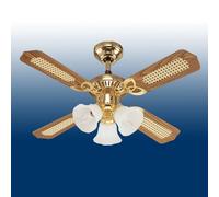 Westinghouse Princess Trio ceiling fan, wood, quiet, Ø 105 cm