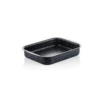 Westinghouse Roasting Tin, 25 cm Baking Trays for Oven Non Stick, Roasting Tray Black Marble