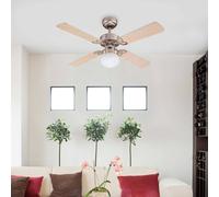 Westinghouse Vegas Ceiling Fan with Light - Aluminium and Wood Finish, Quiet