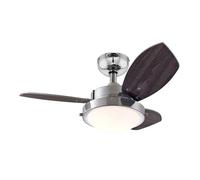 Westinghouse Wengue 30" Chrome Ceiling Fan with Light