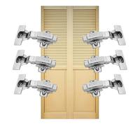 WESTITAS French Louvre Wardrobe Doors, Solid Pine Furniture Fronts, Natural Unfinished Wood with Ventilated Slats, Pre-Drilled for Hinges, Supplied As A Pair - 2420 x 610 mm