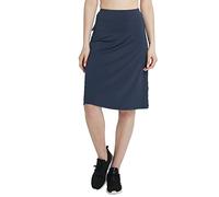 Westkun Womens Modest Midi Workout Skorts Tennis Skirts with Pockets Shorts Underneath Casual Activewear Sports Walking Holiday Clothes Navy S