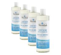 Westlab Dead Sea Salt Bath & Shower Gel 500ml - 95% Naturally derived ingredients - For Dry & Sensitive Skin - Skin Barrier and Microbiome-Friendly (Pack of 4)