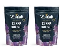 Westlab Wellbeing Sleep Bath Salts 400 g (Pack of 2) - Help Calm The Mind & Body, Mood-Boosting Lavender & Cedarwood Neuroscent