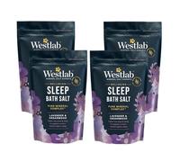 Westlab Wellbeing Sleep Bath Salts 400g, Lavender & Cedarwood (4 Pack)