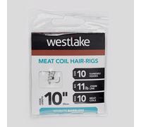 Westlake Meat Coil Hair Rigs 10" Size 10, White/Blue, One Size