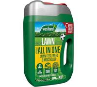 Westland Aftercut All In One Lawn Feed Weed & Moss Killer 80m² Spreader NPK | Triple-action lawn treatment that feeds and greens grass while controlling common weeds and moss NPK 10-2-2 with iron