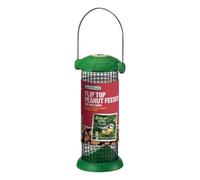 Westland Gardman Flip Top Peanut Bird Feeder Green Hanging Wild Bird Feeder With Easy Refill Lid For Garden