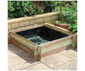Westland Grow It Wooden Square 1 Metre Garden Raised Bed Liner Vegetable Garden