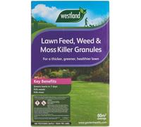 Westland Lawn Feed, Weed & Moss Killer Granules, 80m² Coverage, 2.56kg