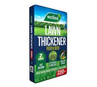 Westland Lawn Thickener 250M2 Bag Box Fast Greening Dual Action Feed & Seed Grass Seed Treatment