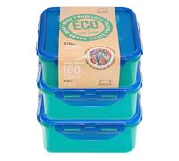 Westland Locknlock Square Food Container 3 Piece Set 870Ml With Airtight Lid Bpa Free Microwave Dishwasher Fridge & Freezer Safe