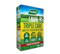 Westland Triple Care - All-in-One Lawn Feed, Weed & Moss Killer - Provides Fast Greening, Kills Weeds, & Controls Moss - Ideal for Lush, Healthy Lawns -Easy to Apply (80m2)