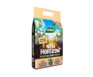 WestlandNew Horizon All Plant Compost 10 litre, peat-free formulation is ideal for all types of plants and can also feed your plants for up to 6 weeks.