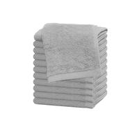 Westlane Linens 100% Cotton Face Cloths Flannels & Washcloths 500 GSM Super Soft Hotel Quality (Light Grey, 12 Pack)