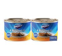 Westlers Economy Burgers in Onion Gravy 4 Pack x2 - Tinned Beef Burgers in Rich Onion Sauce - Ready to Eat Canned Meat - Quick & Easy Meal Solution
