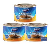 Westlers Economy Burgers in Onion Gravy 4 Pack x3 - Tinned Beef Burgers in Rich Onion Sauce - Ready to Eat Canned Meat - Quick & Easy Meal Solution