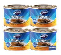 Westlers Economy Burgers in Onion Gravy 4 Pack x4 - Tinned Beef Burgers in Rich Onion Sauce - Ready to Eat Canned Meat - Quick & Easy Meal Solution