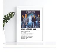 Westlife World Of Our Own white tracklist Retro Album Music A3 Wall Art Print - Unframed Poster Concert Festival Glossy Artwork Unique Home Décor Gift Bedroom Mancave