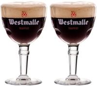 Westmalle - Trappist Official Beer Glass - Set of 2 glasses - 33cl in volume - Perfect for drinking Westmalle Double or Triple - Wonderful brew partner