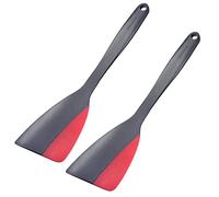 Westmark 157022E3 Spatula with Silicone Edge Length 31 cm Plastic/Silicone Flexible Black/Red Set of 2