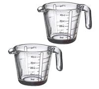 Westmark 2 Mini Measuring Jars, 40 ml, 4 Different Scales, Oven, Microwave and Freezer Safe, Shorty, Transparent/Black, Measure Cup, 305522E3