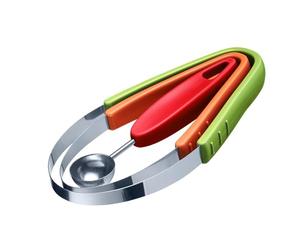 Westmark 3-piece Fruit Cutter Set - Practical Loop Cutters and Hollowing Spoon for Avocado, Melon, Kiwi, or Other Fruits and Vegetables - Stainless Steel