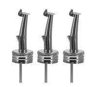 Westmark 3 spirits/oil pourers for bottles with screw thread, diameter 28 mm, with flap, with trachea, metal/stainless steel, Inox Gastro, silver, 452022E3