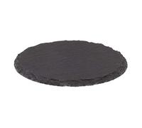 Westmark 4 natural slate coasters, round, with scratch protection, ø 10 cm, slate, Tapas + Friends, anthracite, 69202270