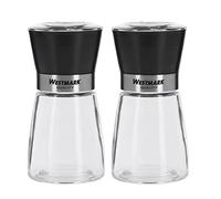 Westmark 63552260 Spice Mill Set 2 Grinder with Ceramic Grinder Glass/Ceramic/Plastic Transparent/Black/Silver