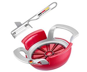Westmark Apple and Pear Divider Set, 2 pcs, Apple & Pear Divider + Peeler, Stainless Steel/Steel/Aluminium/Plastic, Silver/Red, 511122E6