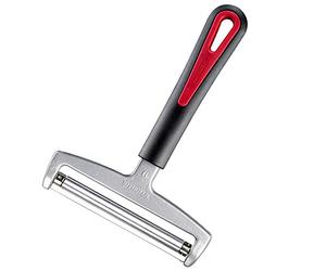 Westmark Cheese Slicer with Roll and Exchangeable Cutting Wire, Adjustable Cutting Thickness, Width: 12 cm, Stainless Steel/Aluminium/Plastic, Rollschnitt Gallant, Black/Red, 29272260